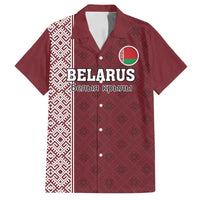 Custom Belarus Football Family Matching Summer Maxi Dress and Hawaiian Shirt The White Wings Red Version