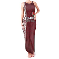 Custom Belarus Football Family Matching Tank Maxi Dress and Hawaiian Shirt The White Wings Red Version