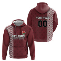 Custom Belarus Football Hoodie The White Wings Red Version