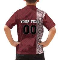 Custom Belarus Football Kid Hawaiian Shirt The White Wings Red Version