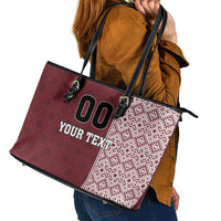 Custom Belarus Football Leather Tote Bag The White Wings Red Version