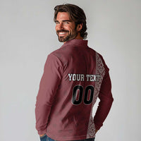 Custom Belarus Football Long Sleeve Polo Shirt The White Wings Red Version