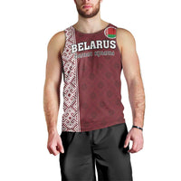 Custom Belarus Football Men Tank Top The White Wings Red Version