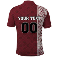 Custom Belarus Football Polo Shirt The White Wings Red Version