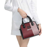 Custom Belarus Football Shoulder Handbag The White Wings Red Version