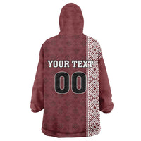 Custom Belarus Football Wearable Blanket Hoodie The White Wings Red Version