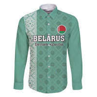 Custom Belarus Football Family Matching Short Sleeve Bodycon Dress and Hawaiian Shirt The White Wings Green Version
