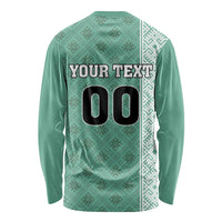 Custom Belarus Football Long Sleeve Shirt The White Wings Green Version