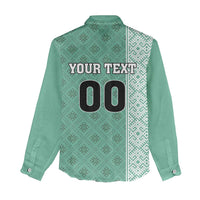 Custom Belarus Football Women Casual Shirt The White Wings Green Version