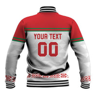 Custom Belarus Ice Hockey Baseball Jacket 2025 Go Bisons White Version