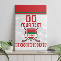Custom Belarus Ice Hockey Canvas Wall Art 2025 Go Bisons White Version