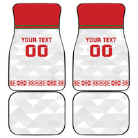 Custom Belarus Ice Hockey Car Mats 2025 Go Bisons White Version