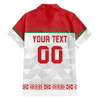 Custom Belarus Ice Hockey Family Matching Puletasi and Hawaiian Shirt 2025 Go Bisons White Version