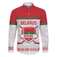 Custom Belarus Ice Hockey Family Matching Puletasi and Hawaiian Shirt 2025 Go Bisons White Version