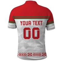 Custom Belarus Ice Hockey Polo Shirt 2025 Go Bisons White Version