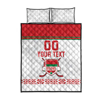 Custom Belarus Ice Hockey Quilt Bed Set 2025 Go Bisons White Version