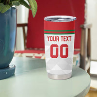 Custom Belarus Ice Hockey Tumbler Cup 2025 Go Bisons White Version