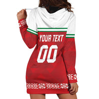 Custom Belarus Ice Hockey Hoodie Dress 2025 Go Bisons Red Version