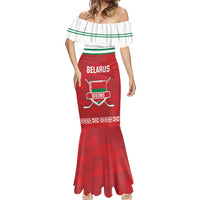 Custom Belarus Ice Hockey Mermaid Dress 2025 Go Bisons Red Version