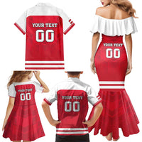 Custom Austria Hockey Family Matching Mermaid Dress and Hawaiian Shirt Die Adler Go Champions