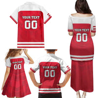 Custom Austria Hockey Family Matching Puletasi and Hawaiian Shirt Die Adler Go Champions