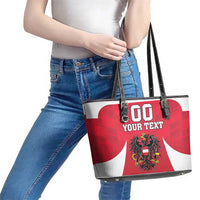 Custom Austria Hockey Leather Tote Bag Die Adler Go Champions