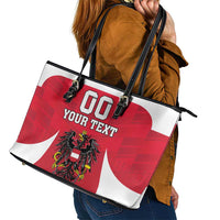 Custom Austria Hockey Leather Tote Bag Die Adler Go Champions