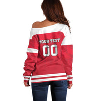 Custom Austria Hockey Off Shoulder Sweater Die Adler Go Champions