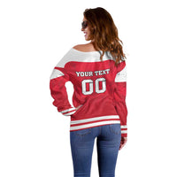 Custom Austria Hockey Off Shoulder Sweater Die Adler Go Champions