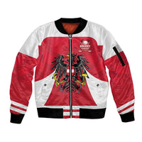 Custom Austria Hockey Sleeve Zip Bomber Jacket Die Adler Go Champions