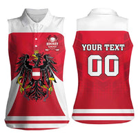 Custom Austria Hockey Women Sleeveless Polo Shirt Die Adler Go Champions