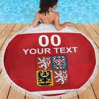 Custom Czech Republic Hockey Beach Blanket Czech Lion