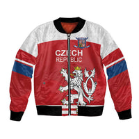 Custom Czech Republic Hockey Bomber Jacket Czech Lion