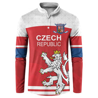 Custom Czech Republic Hockey Button Sweatshirt Czech Lion