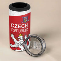 Custom Czech Republic Hockey 4 in 1 Can Cooler Tumbler Czech Lion