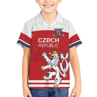 Custom Czech Republic Hockey Family Matching Puletasi and Hawaiian Shirt Czech Lion