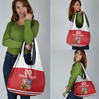Custom Czech Republic Hockey Grocery Bag Czech Lion