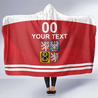 Custom Czech Republic Hockey Hooded Blanket Czech Lion