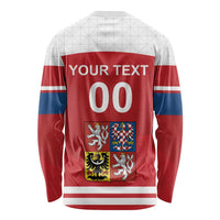 Custom Czech Republic Hockey Long Sleeve Shirt Czech Lion