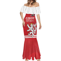 Custom Czech Republic Hockey Mermaid Dress Czech Lion