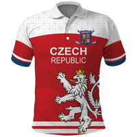Custom Czech Republic Hockey Polo Shirt Czech Lion