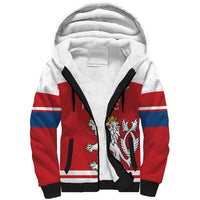 Custom Czech Republic Hockey Sherpa Hoodie Czech Lion