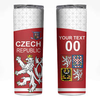 Custom Czech Republic Hockey Skinny Tumbler Czech Lion