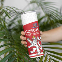 Custom Czech Republic Hockey Skinny Tumbler Czech Lion