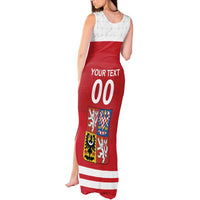 Custom Czech Republic Hockey Tank Maxi Dress Czech Lion