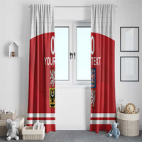 Custom Czech Republic Hockey Window Curtain Czech Lion