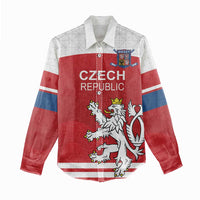 Custom Czech Republic Hockey Women Casual Shirt Czech Lion