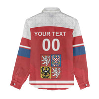 Custom Czech Republic Hockey Women Casual Shirt Czech Lion