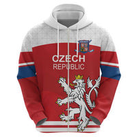 Custom Czech Republic Hockey Zip Hoodie Czech Lion