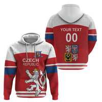 Custom Czech Republic Hockey Zip Hoodie Czech Lion